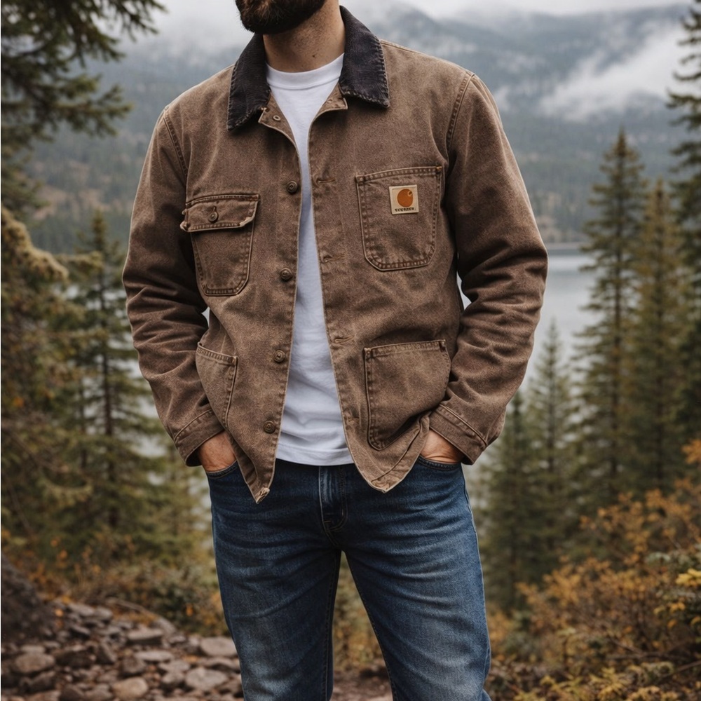 Vintage Carhartt Tan Blanket Lined Jacket